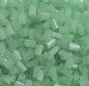 50g 5x4x2mm Milky Green Tile Beads